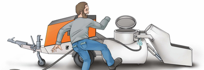 Unfall: Hand von Mischpumpe abgerissen