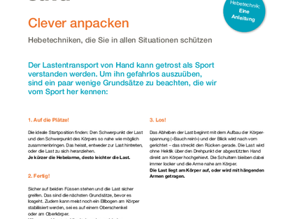 Kurzlektion «Clever anpacken»