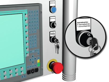 Sélecteurs de mode des commandes de machines