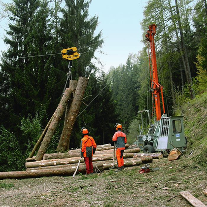 Formation sur le débardage par câble-grue