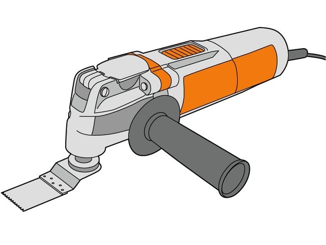 Dessin d’un couteau oscillant