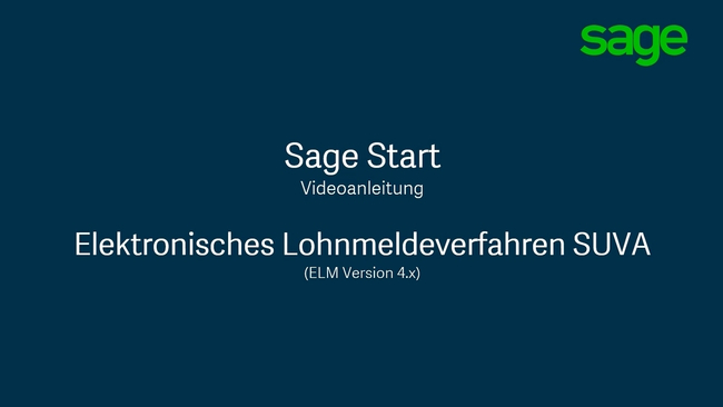 Vidéo didactique sur la déclaration électronique des salaires avec Sage Start, programme de comptabilité salariale certifié Swissdec.