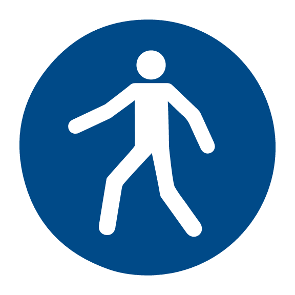 Gebotszeichen «Fussgängerweg benutzen»