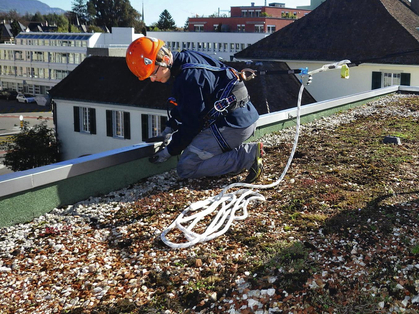 Anschlageinrichtungen auf Dächern