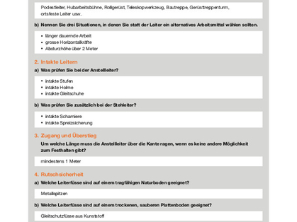Questions et réponses sur les échelles portables