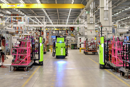 Schutzeinrichtung für fahrerlose Transportsysteme 