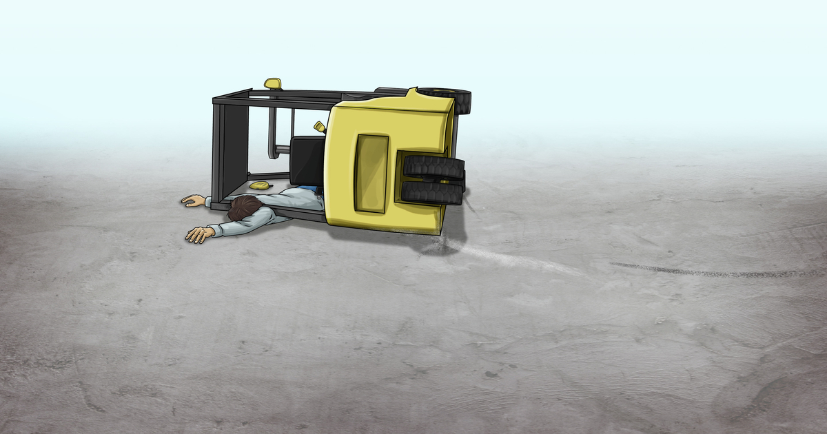 Ex. d’accident professionnel chariot et force centrifuge