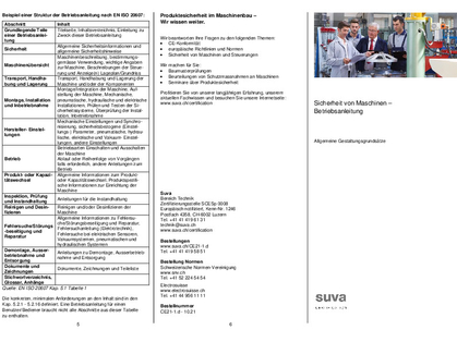 Safety of machinery - Instruction handbook. General drafting principles
