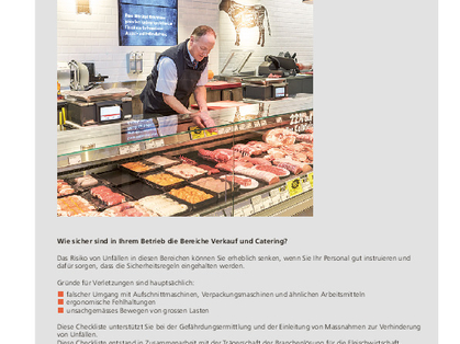 EKAS-Checkliste Fleischwirtschaft: Verkauf und Catering