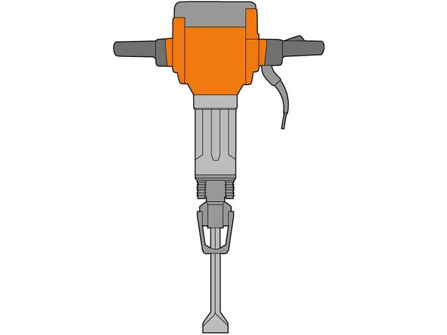 Zeichnung eines Presslufthammers