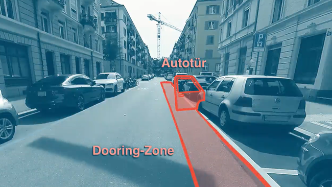 Dooring-Zone im Video erklärt