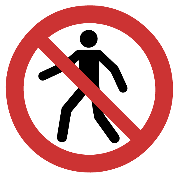 Verbotszeichen «Für Fussgänger verboten» 