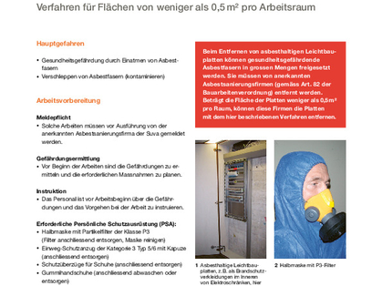 Job für Profis: asbesthaltige Leichtbauplatten sanieren