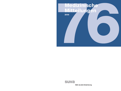 2005 - Suva Medical: Medizinische Mitteilung Nr. 76